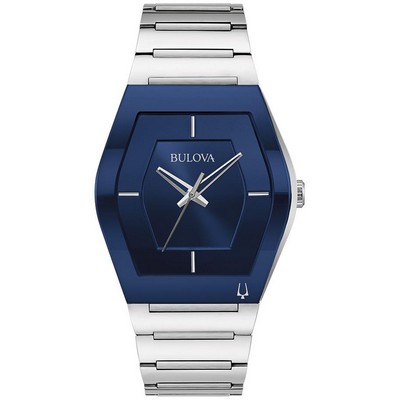 Bulova Watches Men's Futuro Watch, Stainless Steel w/Blue Dial