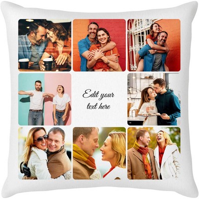 15'' to 20" Custom Pillow with Picture Text Personalized Photo Throw Pillow