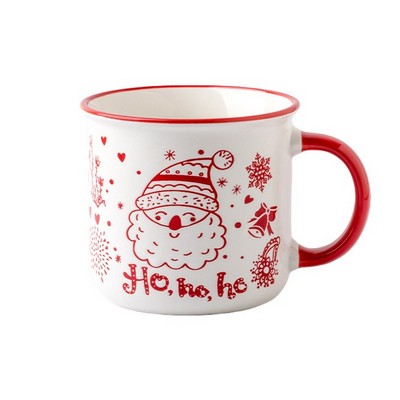 12 Oz. Printed Christmas Mug - Santa Claus