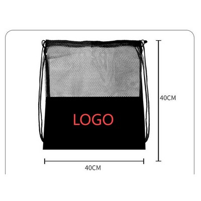 Ventilated Mesh Drawstring Sports Backpack