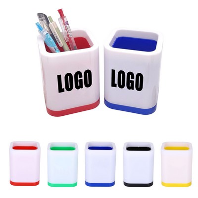 Square Dual-Layer Detachable Plastic Pen Holder