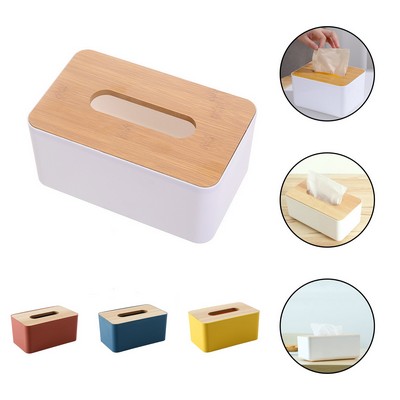 Wooden Rectangular Tissue Box Holder