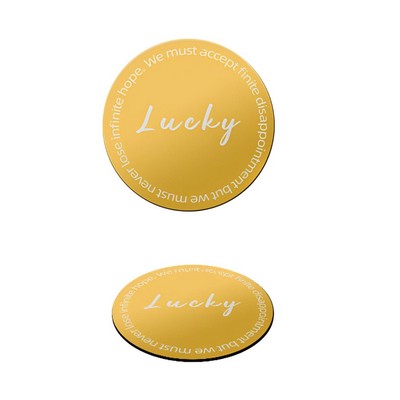 Gold Stainless Steel with EVA Base Coaster