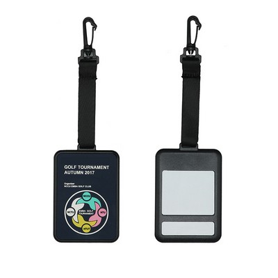 Custom Rectangular Shape Golf Bag Tags Luggage Tags with Hook