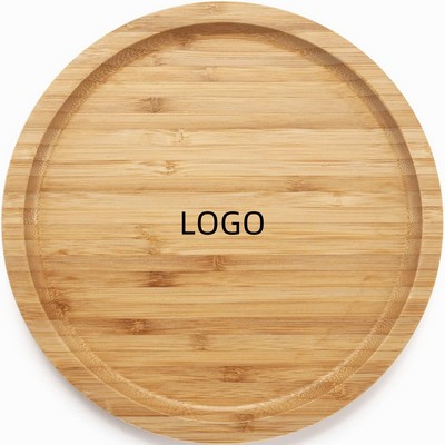 Round Bamboo Serving Tray