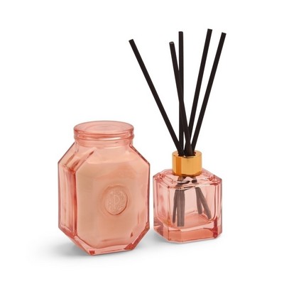 Botanica 2.8floz Pink Glass Diffuser - Saffron Rose