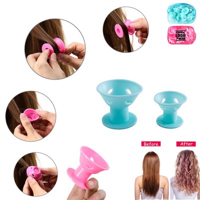 Silicone Hair Rollers Clip Curler Set 20 Pieces 10 Large And 10 Small