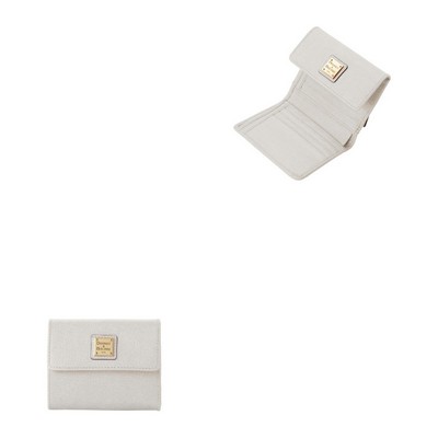 Dooney & Bourke Saffiano Small Flap Wallet - Ecru White