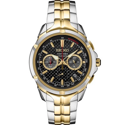 Seiko Watch Coutura Tt Quartz Chronograph Black Dial
