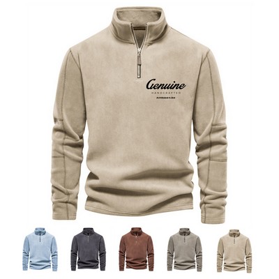 Men's Half-Zip Stand Collar Sweatshirt