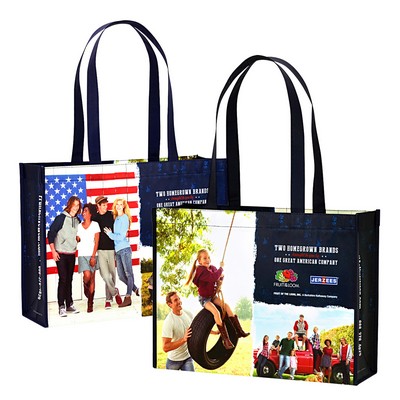 Full-Color Laminated Non-Woven Custom Trade Show Bag (15"x11.5"x5")