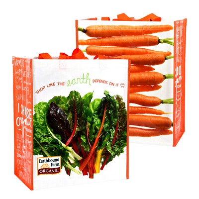 145g Premium Full-Color Laminated Woven Grocery Bag (14"x17"x8")