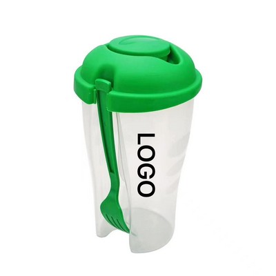 17oz Mason Jar Salad Cup with Fork Lid