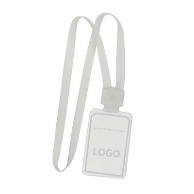 LED Light Badge With Lanyard