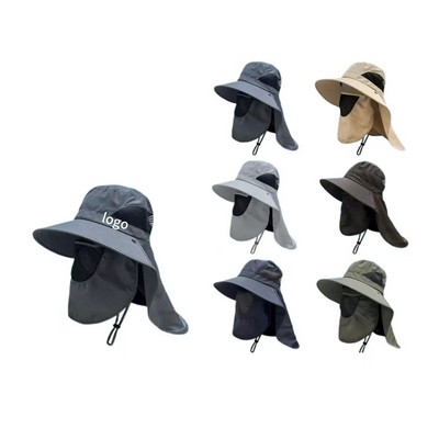 Outdoor Face-Covering And Neck-Protecting Sun Hat