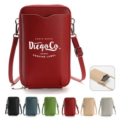 Pu Mini Mobile Crossbody Phone Bag with Card Slots