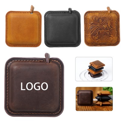 Mini Tape Measure With A Cowhide Shell