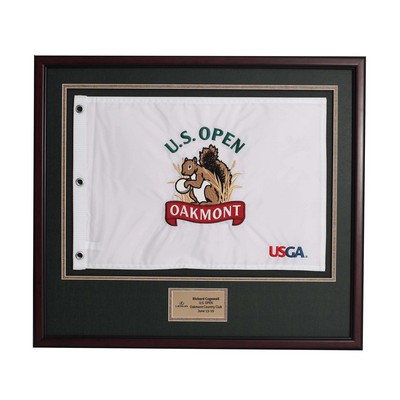 Custom Framed Pin Flag w/ Plate