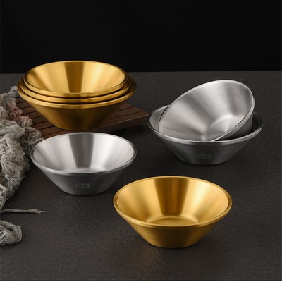 Stainless Steel Broad Brimmed Rice Bowl 22 oz.