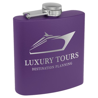6 oz. Matte Powder Coated Stainless Steel Flask