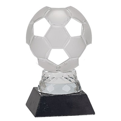 Glass Soccer Ball with Marble Base