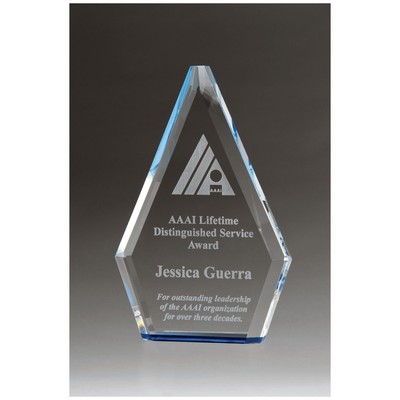 Flame Crystal Award w/ Accented Bottom