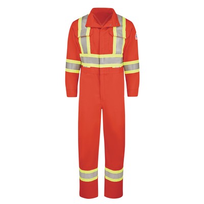 Bulwark Bibs and Coveralls - Unisex Premium Coverall with 4" Reflective Trim