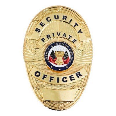 Security Private Officer Gold Shield Badge