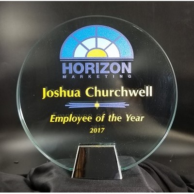 10" Jade Crystal on Chrome Stand