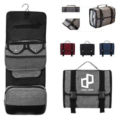 Polyester Flap-Top Messenger Bag W/ Buckle Closure