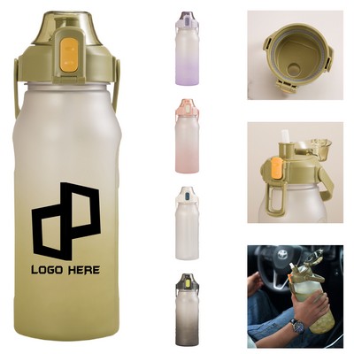 64Oz Plastic Sports Water Bottles Cup W/ Pop-Up Lid