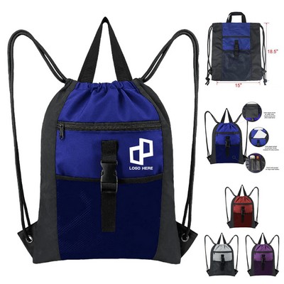 15X18.5" Oxford Fabric Drawstring Backpack