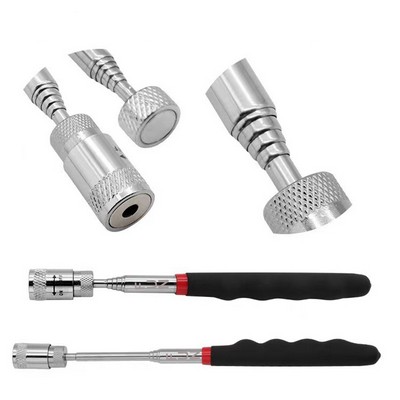 Magnetic Attraction Stick Retractable Magnetic Pickup Stick Magnetic Tool Stick W/ LED Light