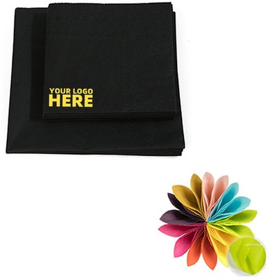 Solid Color 2 Ply Beverage Napkin 9 7/8''