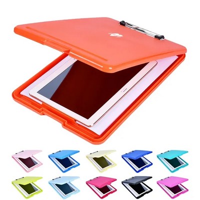 Foldable Clipboard with Storage Compartment and Plastic
