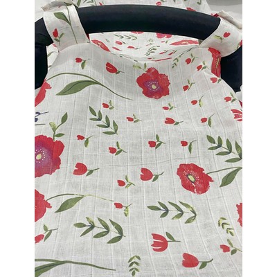 Full Color Imprint Infant CarSeat Cover Sun Shade Canopy With Velcro