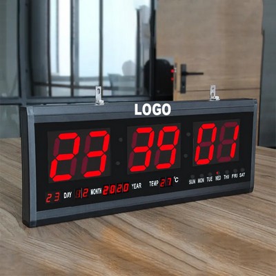 Electronic Digital Led Calendar Wall Clock