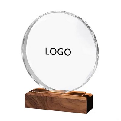7" Custom Crystal Award Trophy Personalized Corporate Glass Award Plaque Trophy Gift