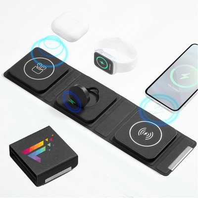 Magnetic 3" 1 Wireless Charger Pad
