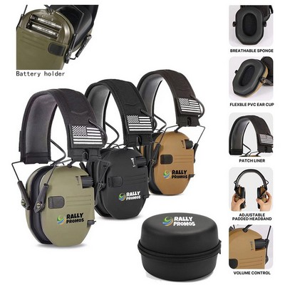 Tactical Noise Reduction Headphones For Hunting With Storage Box