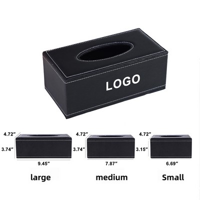 Rectangular Leather Tissue Box