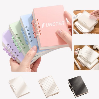 A7 Detachable PP Cover Spiral Notebook 80-Sheet