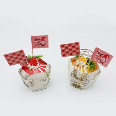 4"L Custom Mini Paper Toothpick Flag Food Decoration Flags