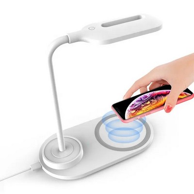 Multifunctional 2" 1 15W Wireless Charging LED Desk Lamp