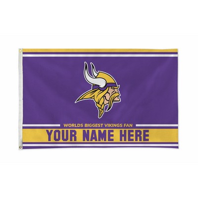 Minnesota Vikings Personalized NFL® Flag (3'x5')