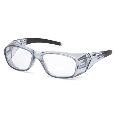 Emerge Plus Safety Reading Glasses, Gray Frame with Clear Full Reader Lens
