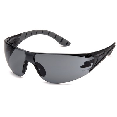 Endeavor Plus Safety Glasses, Black and Gray/Green Frame with Gray Lens