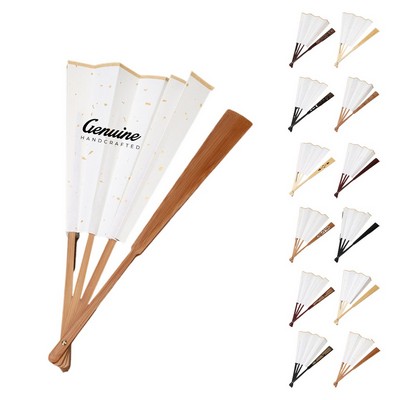 Exquisite Rice Paper Folding Fan
