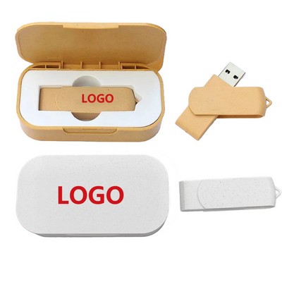 64G Degradable Wheat Straw Flash Drive Usb3.0