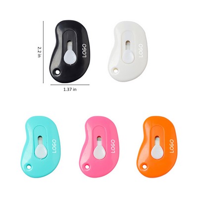Manual Button Keychain Opener Blade Paper Cutter